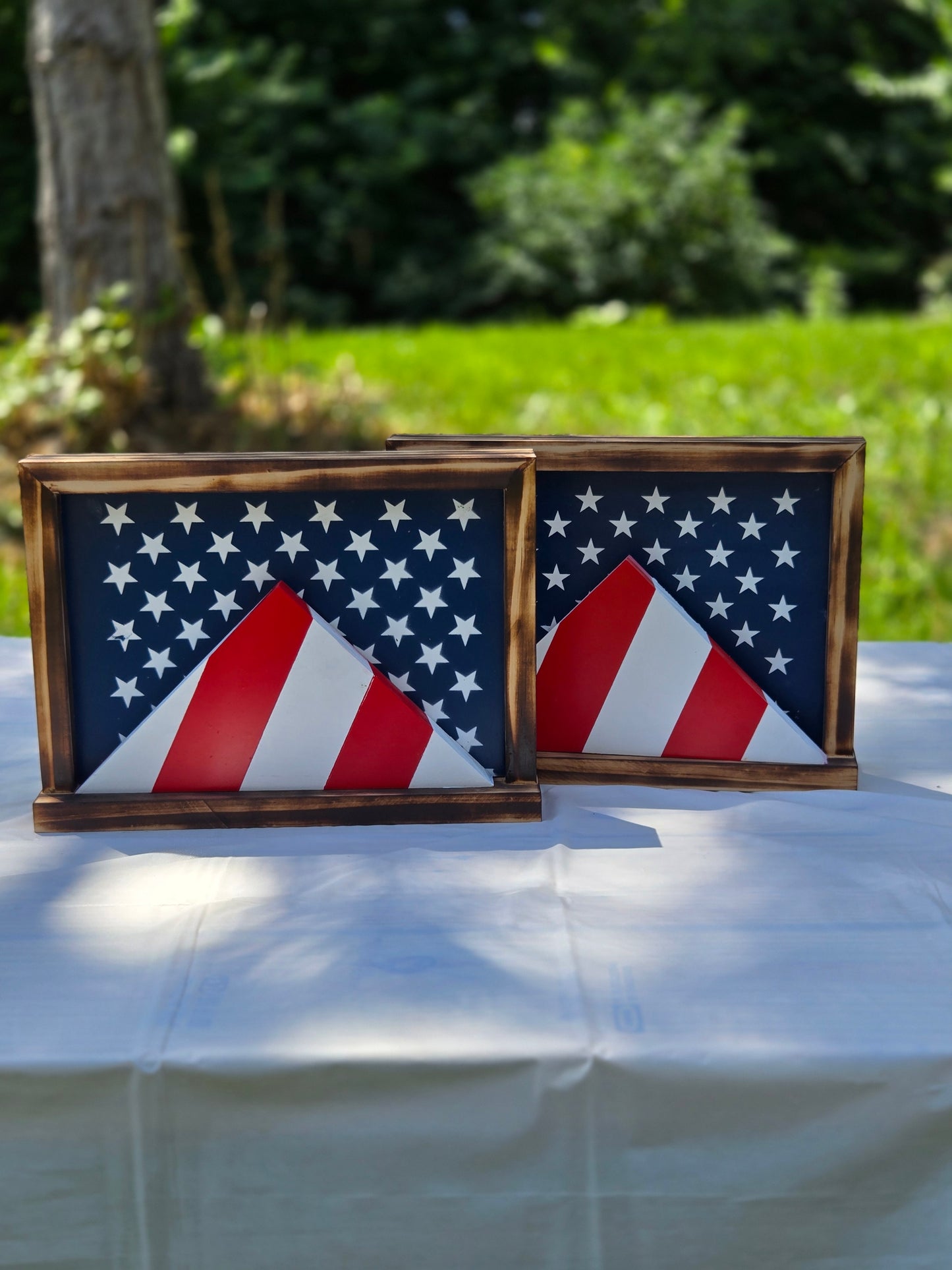 American flag plaques