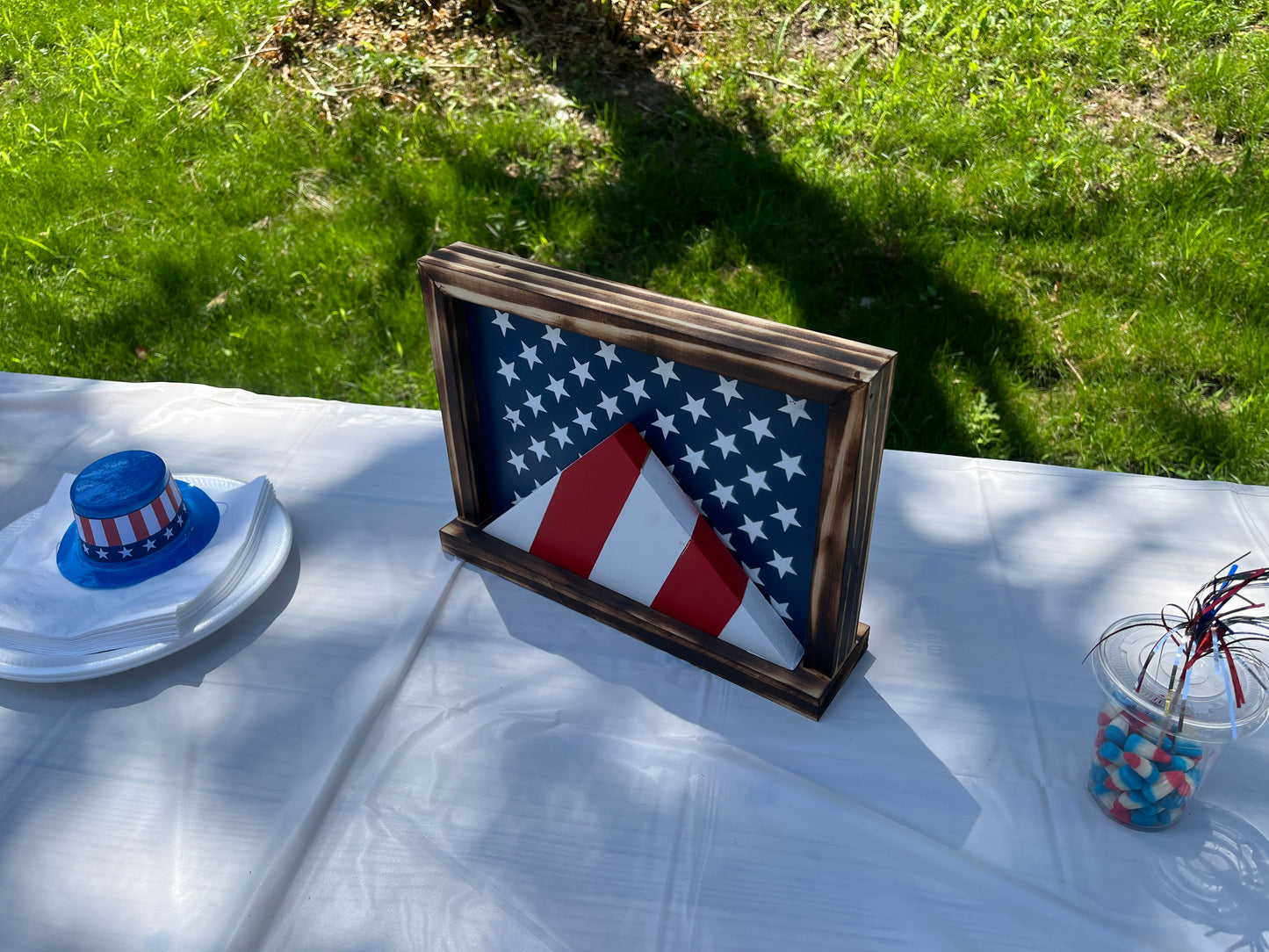 American flag plaques