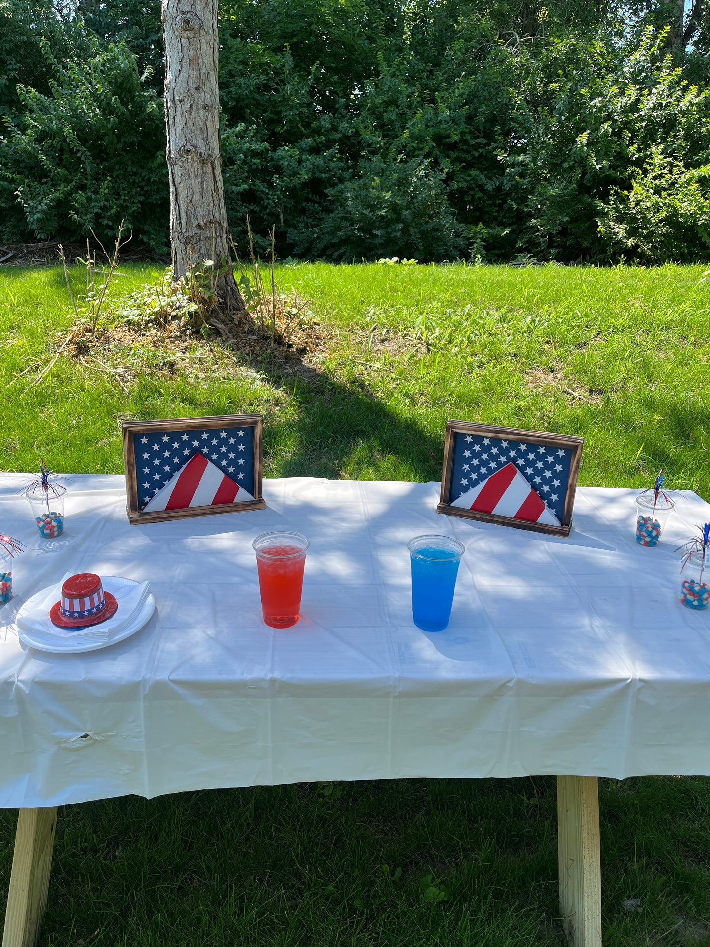American flag plaques
