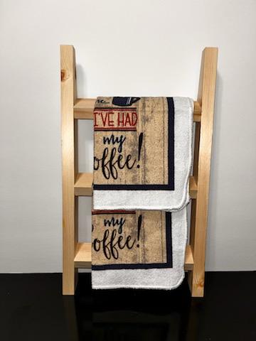 Ladder towel/rag holder