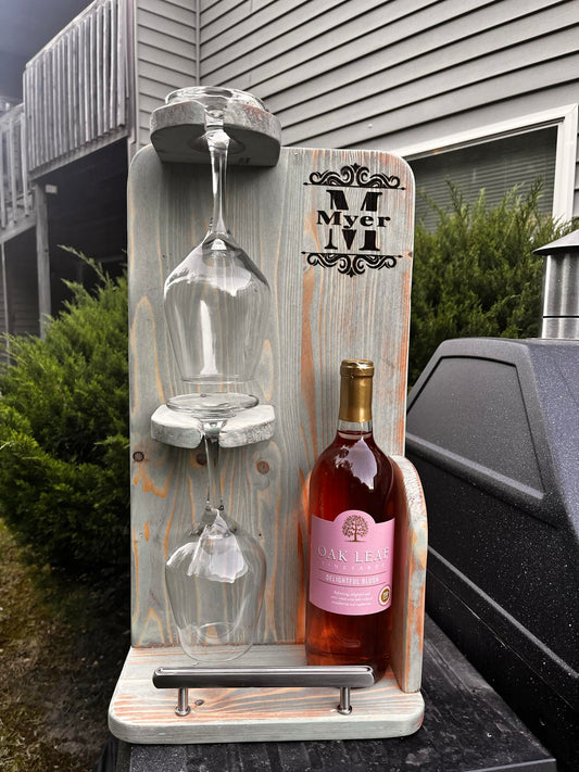 Wine and Glass display Stand with Custom Emblem