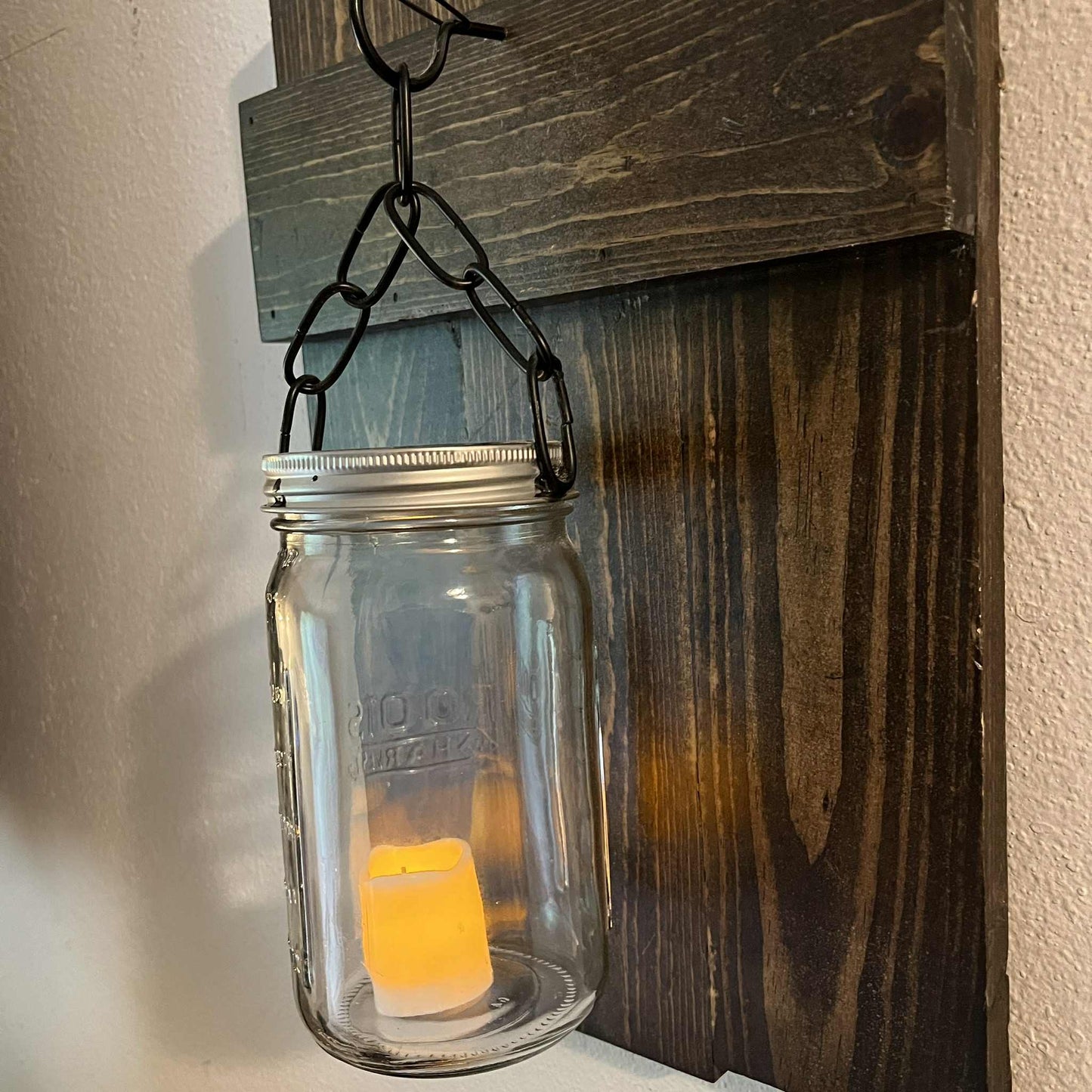 Rustic wall mounted candle holders