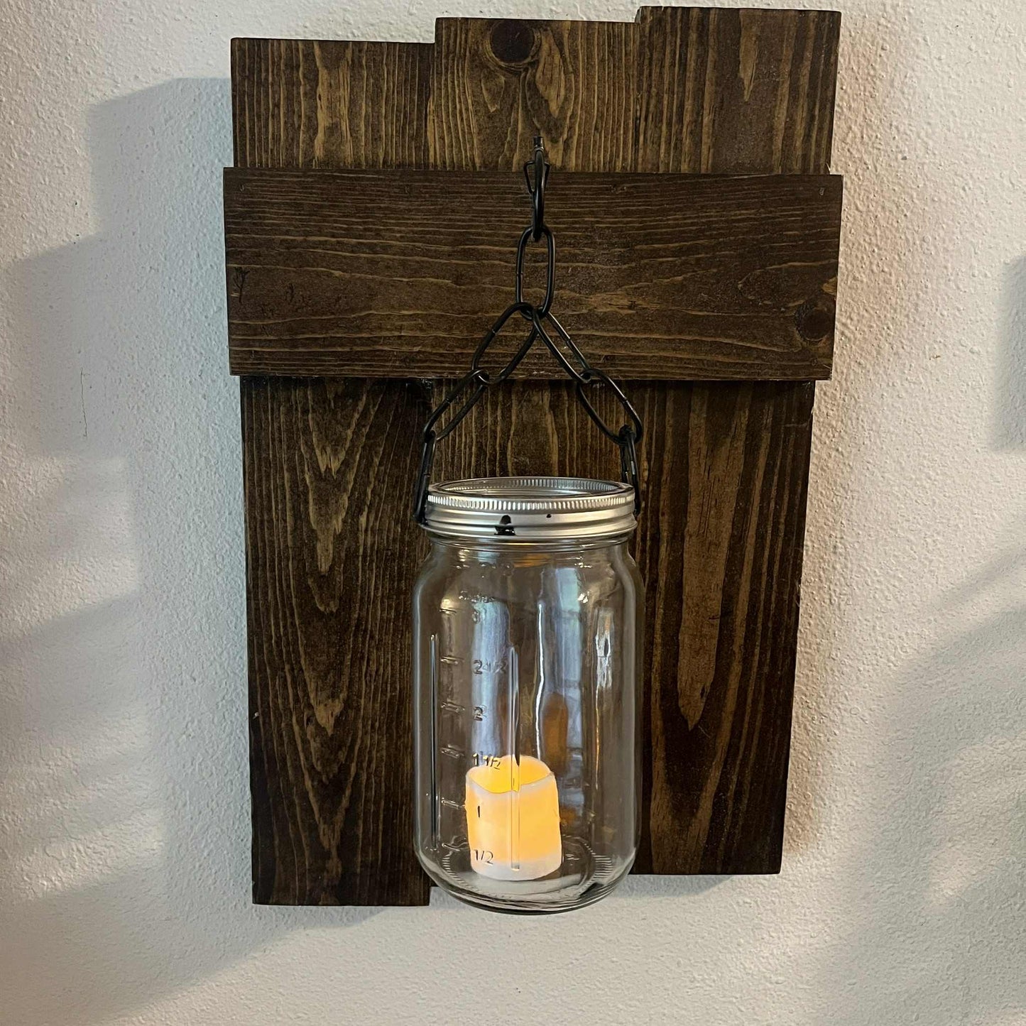 Rustic wall mounted candle holders