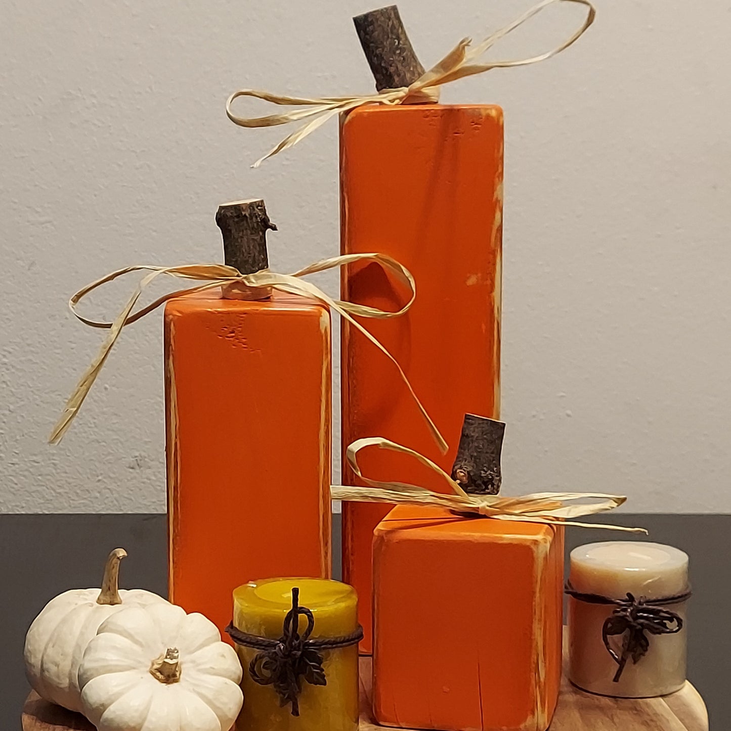 Rustic Pumpkin Towers (3pcs)